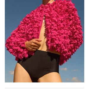 Zara Pink Petal Jacket with Textured Flair